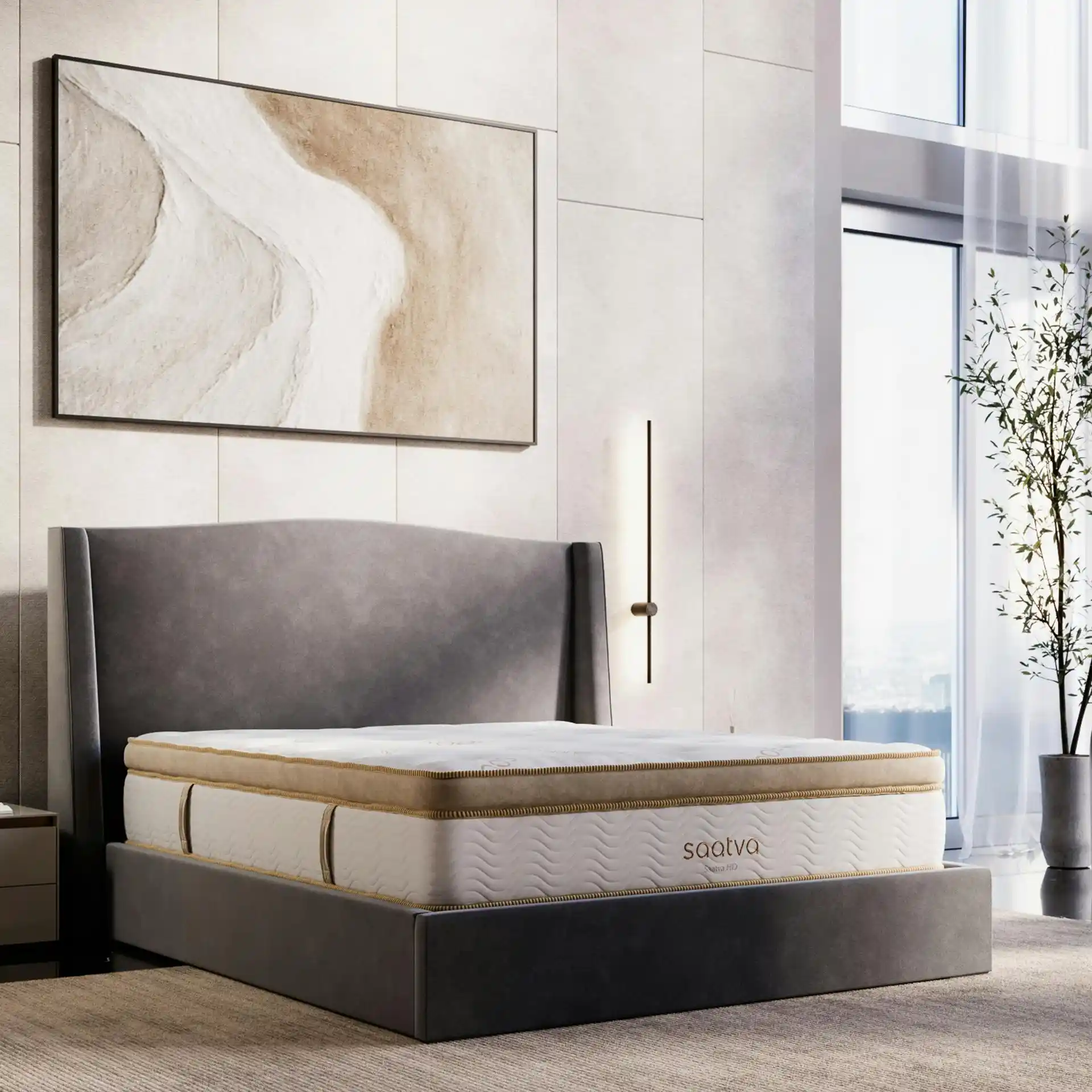 Saatva Zenhaven Latex Mattress with two distinct comfort sides