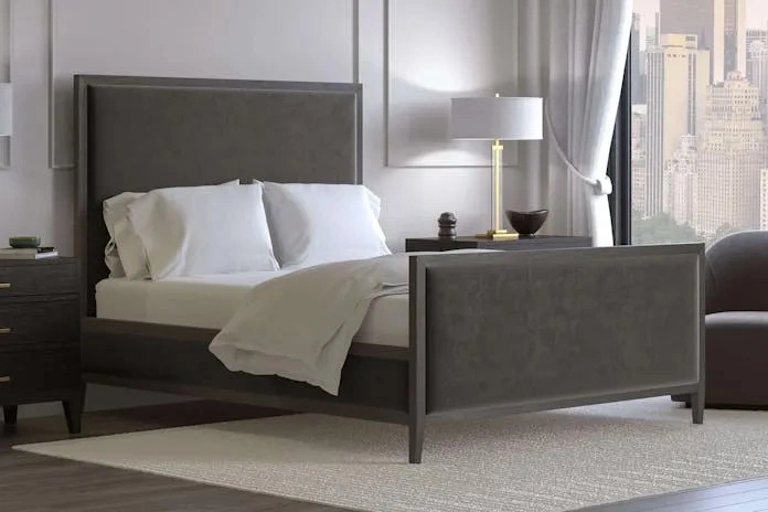 Elegant bedroom featuring a Zenhaven® Latex Mattress for a comfortable sleep environment