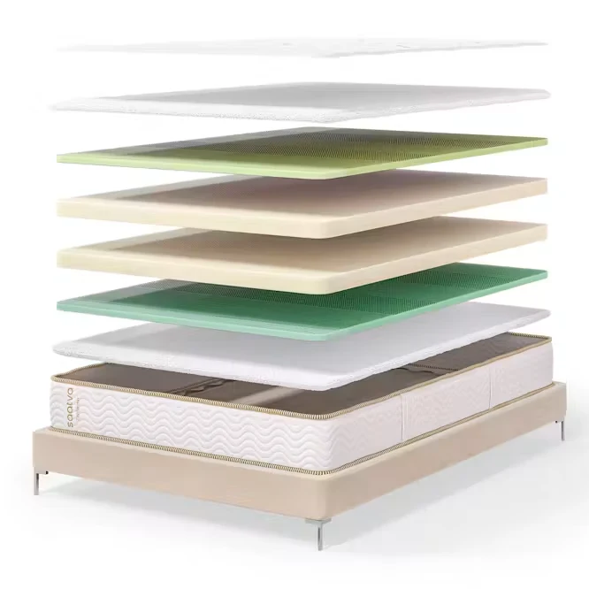 Saatva Zenhaven Latex Mattress showing its responsive latex comfort construction